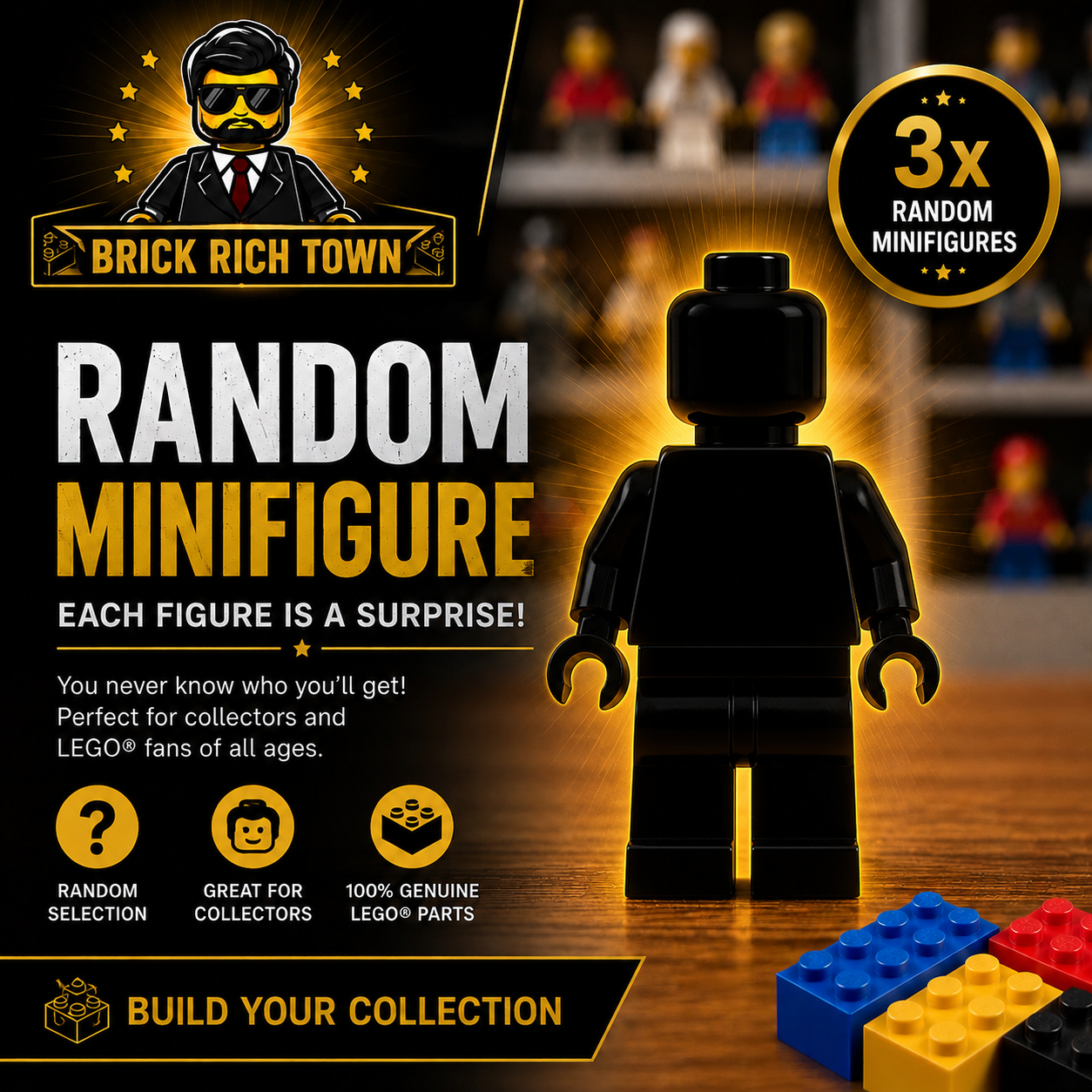 3x LEGO® Minifigure Mystery Pack